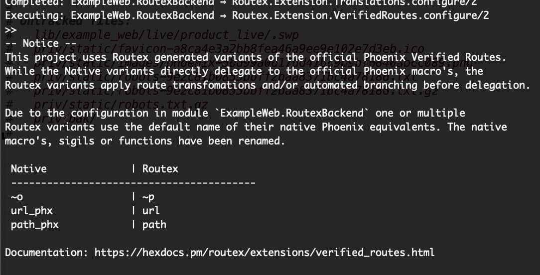 Routex Verified Routes warns about overriding the default macro names